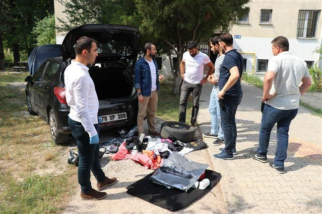 Alüminyum folyo ve sütyen düzenekli hırsızlık