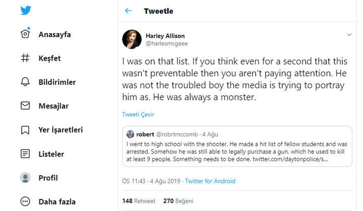 Saldırgan Connor Betts ile ilgili korkunç bulgular