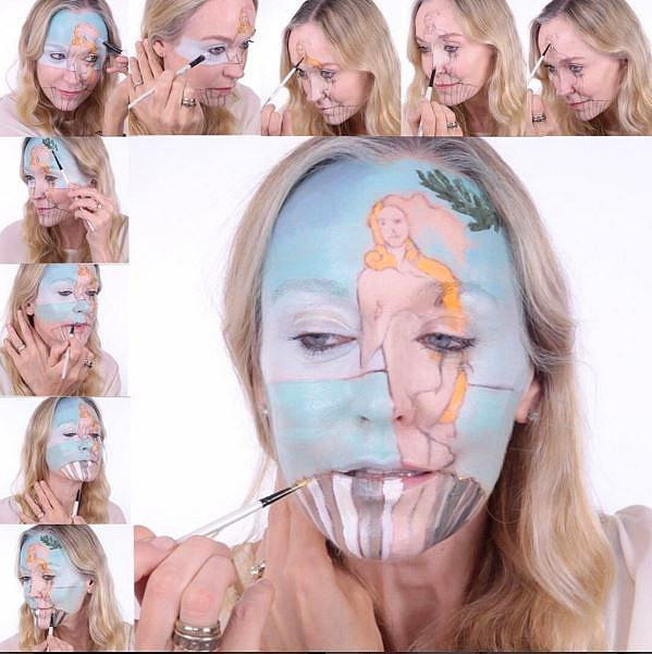Makyaj Sanatçısı Ünlü Tabloları Yüzde Canlandırdı