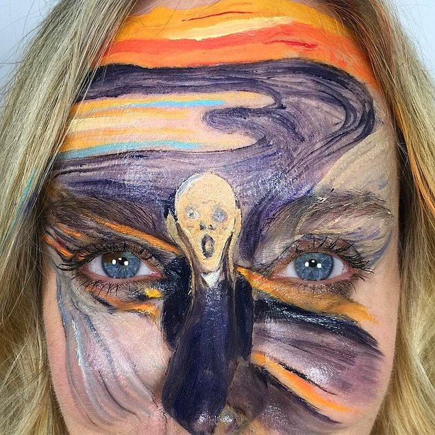 Makyaj Sanatçısı Ünlü Tabloları Yüzde Canlandırdı