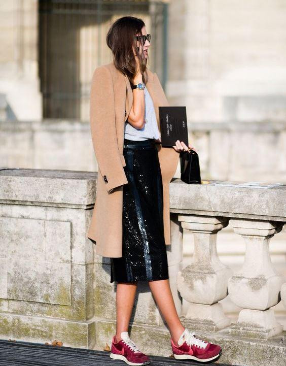 Spor Ayakkabı ve Kaban Kombin Önerileri