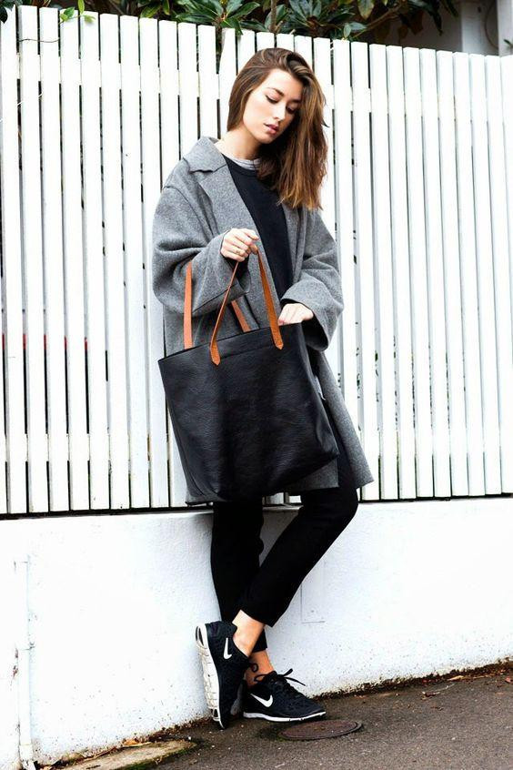 Spor Ayakkabı ve Kaban Kombin Önerileri