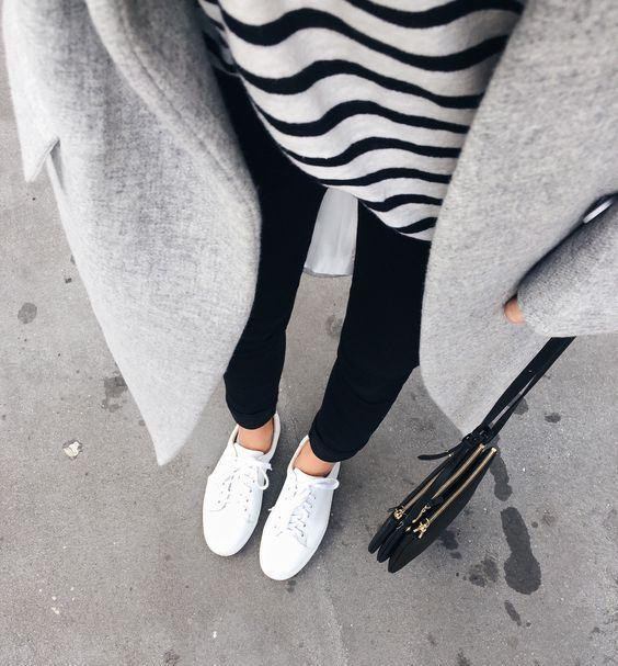 Spor Ayakkabı ve Kaban Kombin Önerileri