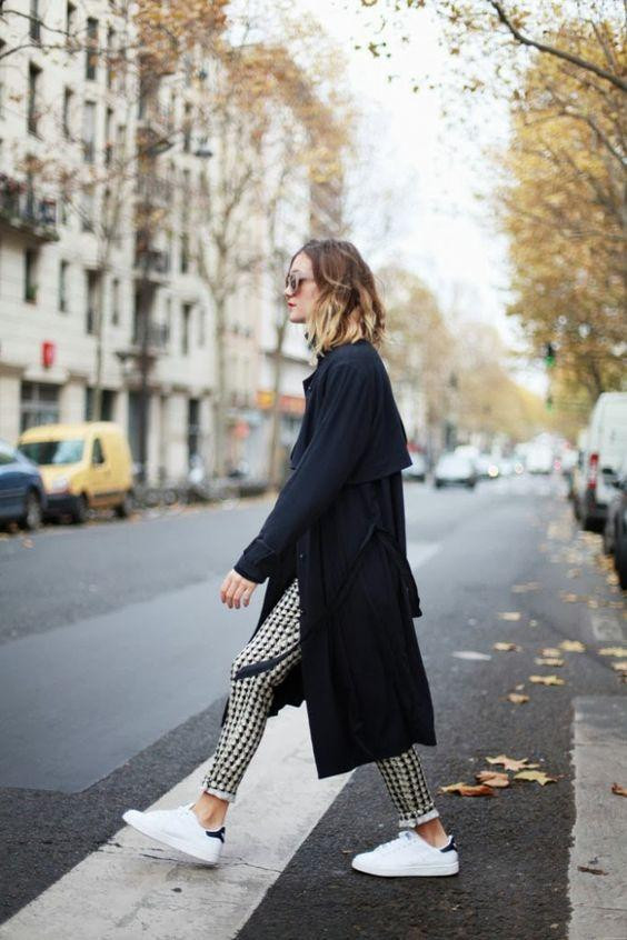 Spor Ayakkabı ve Kaban Kombin Önerileri