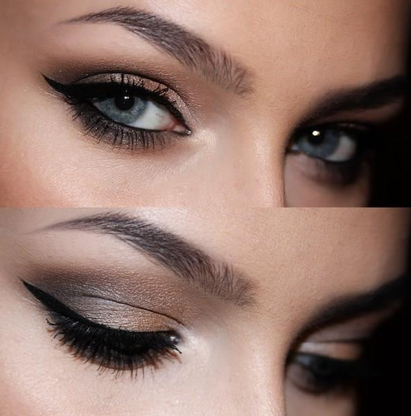 Toprak Tonlarında Dumanlı Göz Makyajı