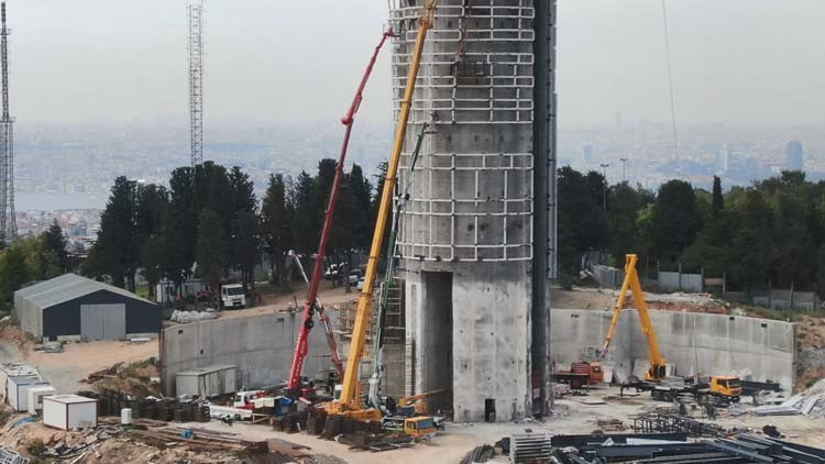 İstanbulun sembolü olacak Çamlıca Kulesinde sona yaklaşılıyor İstanbulun sembolü olacak Çamlıca Kulesinde sona yaklaşılıyor