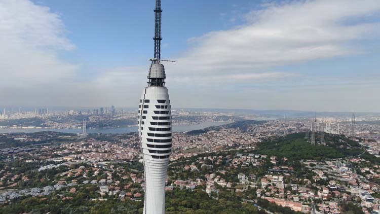 İstanbulun sembolü olacak Çamlıca Kulesinde sona yaklaşılıyor İstanbulun sembolü olacak Çamlıca Kulesinde sona yaklaşılıyor