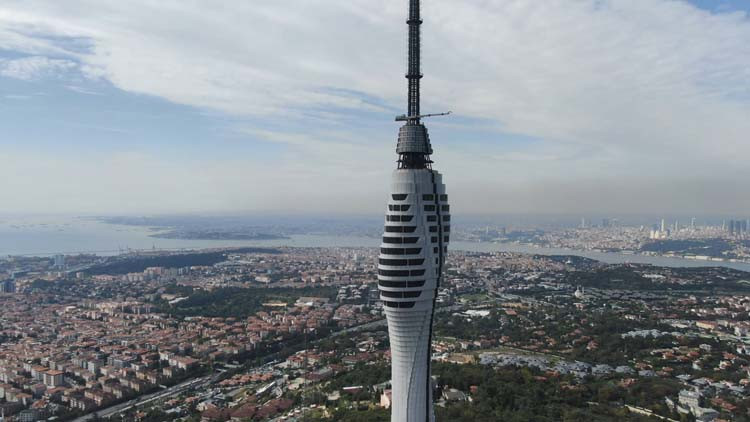 İstanbulun sembolü olacak Çamlıca Kulesinde sona yaklaşılıyor İstanbulun sembolü olacak Çamlıca Kulesinde sona yaklaşılıyor