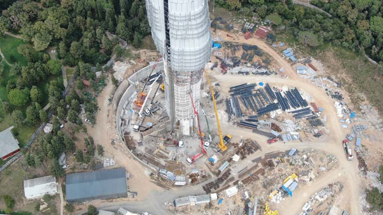 İstanbulun sembolü olacak Çamlıca Kulesinde sona yaklaşılıyor İstanbulun sembolü olacak Çamlıca Kulesinde sona yaklaşılıyor