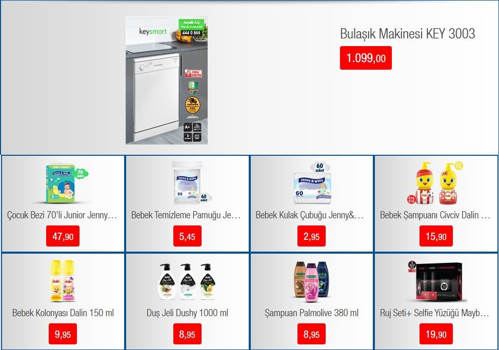 12 ve 15 Kasım tarihli BİM Aktüel ürünler kataloğu içinde bulaşık makinesi ve ütü dikkat çekiyor