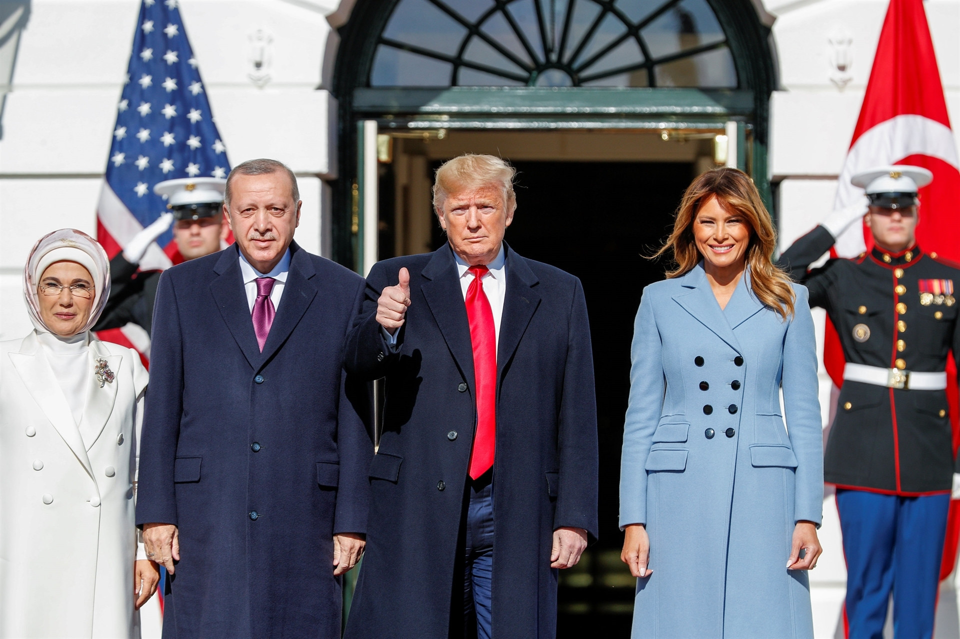 ABD Başkanı Trump, Cumhurbaşkanı Erdoğanı böyle karşıladı
