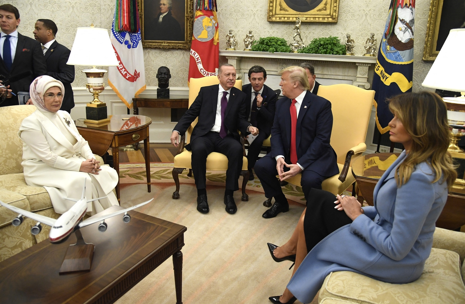 ABD Başkanı Trump, Cumhurbaşkanı Erdoğanı böyle karşıladı