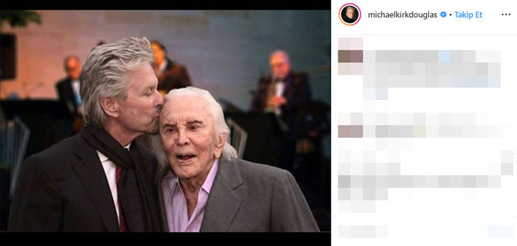 Efsane oyuncu Kirk Douglas 103 yaşında Efsane oyuncu Kirk Douglas 103 yaşında
