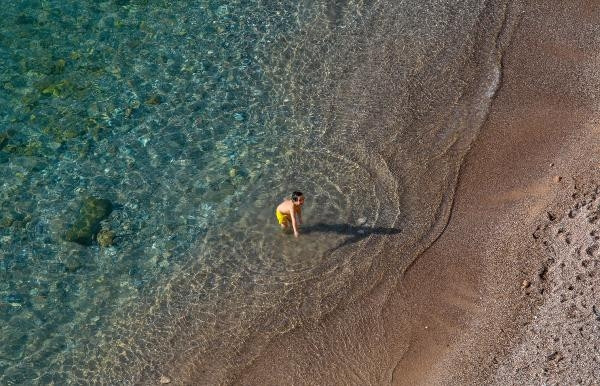 Antalyada şubatta deniz keyfi