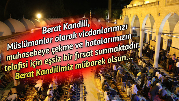 Kandil mesajları resimli yeni -2020 kısa yazılı ve resimli Berat Kandili mesajları