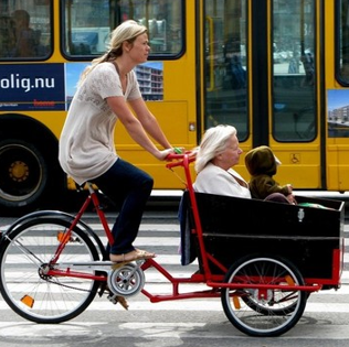 Dan dan çekilin yoldan, kargo bisikletler Danimarkadan