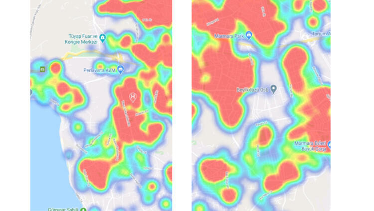 İstanbul corona virüsü risk haritası(koronavirüs): İstanbul ilçelere göre Covid 19 harita detayları