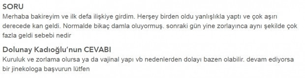 Aşırı kanamam oldu