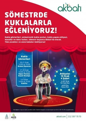 Çocuklar yarıyıl tatilinde kuklalarla eğlenecek