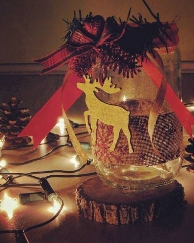 Yeni yıl dekorasyonunuzu boş kavanozlarla yapın