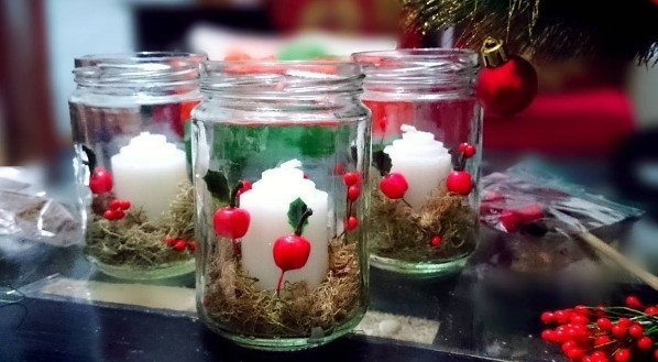 Yeni yıl dekorasyonunuzu boş kavanozlarla yapın