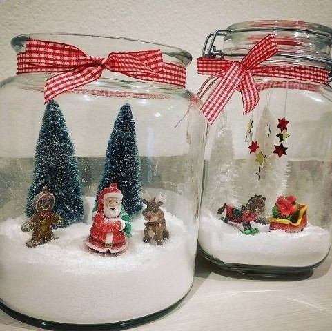 Yeni yıl dekorasyonunuzu boş kavanozlarla yapın