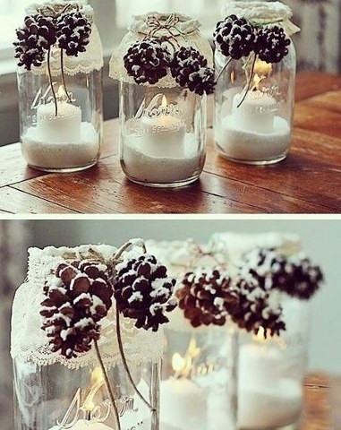 Yeni yıl dekorasyonunuzu boş kavanozlarla yapın