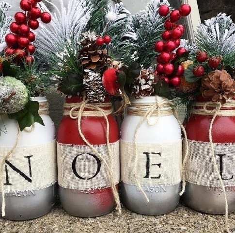 Yeni yıl dekorasyonunuzu boş kavanozlarla yapın