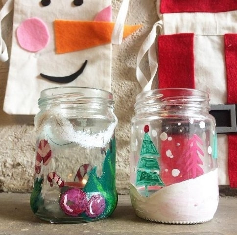 Yeni yıl dekorasyonunuzu boş kavanozlarla yapın