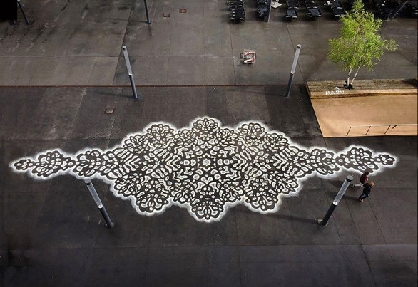Dantel artık sokak sanatının gözdesi