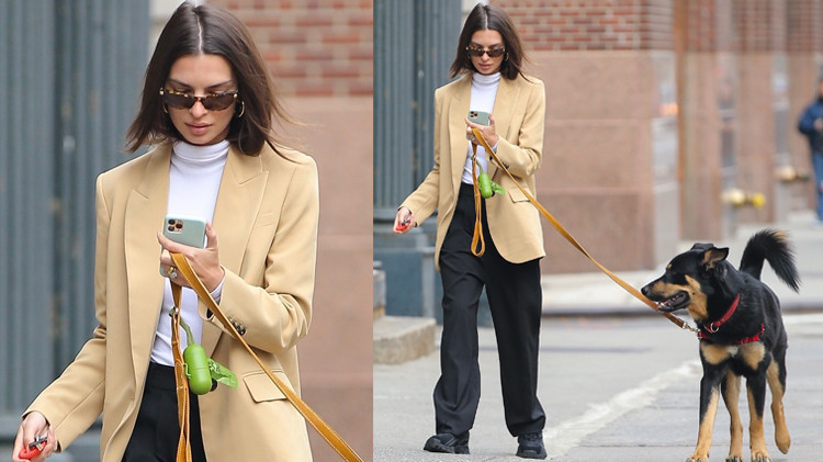 Sokak Stili: Emily Ratajkowskiden Blazer Ceket Giyme Dersleri