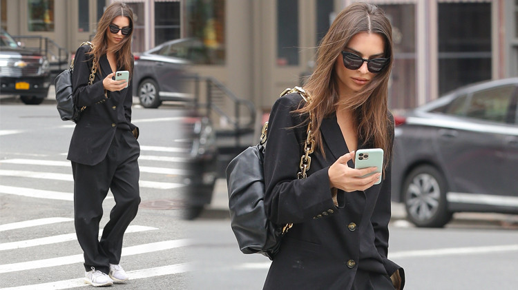 Sokak Stili: Emily Ratajkowskiden Blazer Ceket Giyme Dersleri