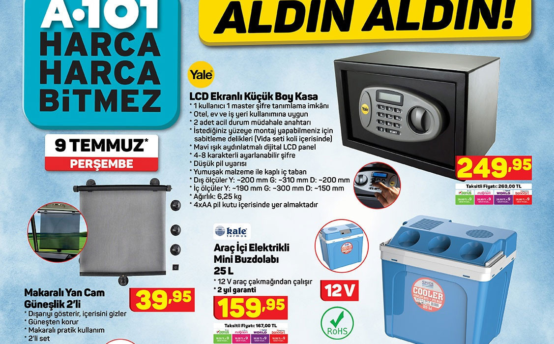 A101 9 Temmuz 2020 aktüel ürünler kataloğunda neler var İşte A101 kataloğu