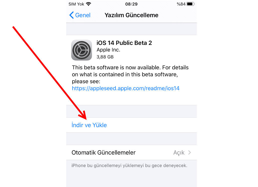 İşte iOS 14ü iPhonea indirmenin yolu