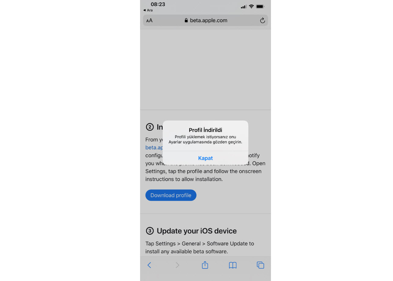 İşte iOS 14ü iPhonea indirmenin yolu