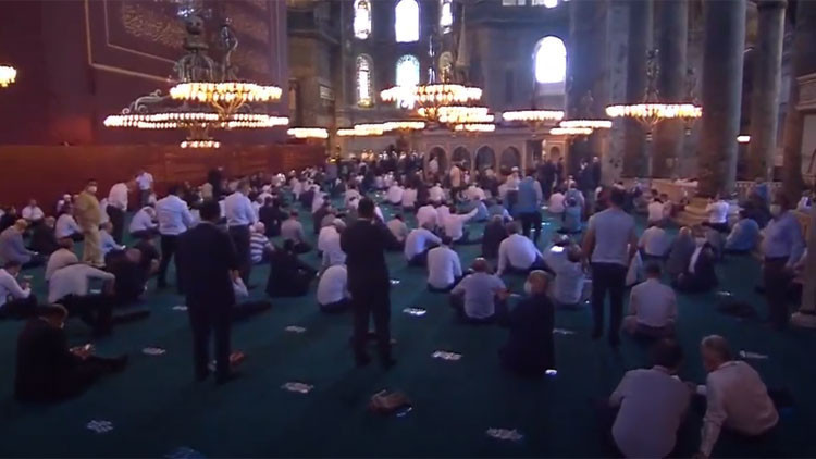 Son dakika haberi: Tarihi gün Ayasofya içinden ilk kareler