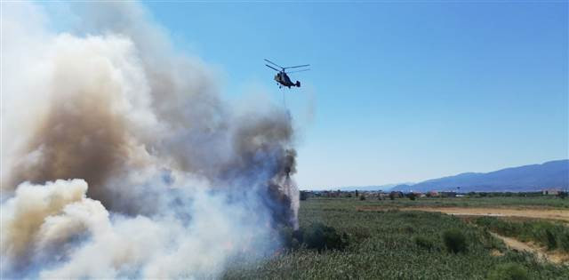 Edremit Körfezinde yangın