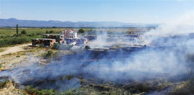 Edremit Körfezinde yangın