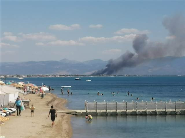 Edremit Körfezinde yangın