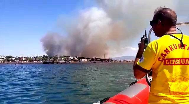 Edremit Körfezinde yangın