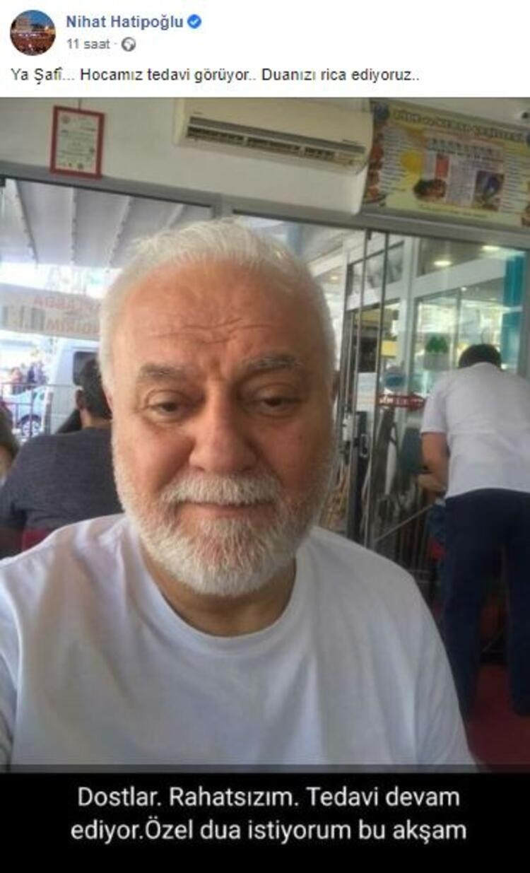Korona virüse yakalanan Nihat Hatipoğlu son durumu hakkında bilgi verdi: Evde karantinada olduğum odadan yazıyorum...