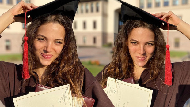 Ünlü oyuncu Leyla Tanlar mezun oldu Korona var tören yok