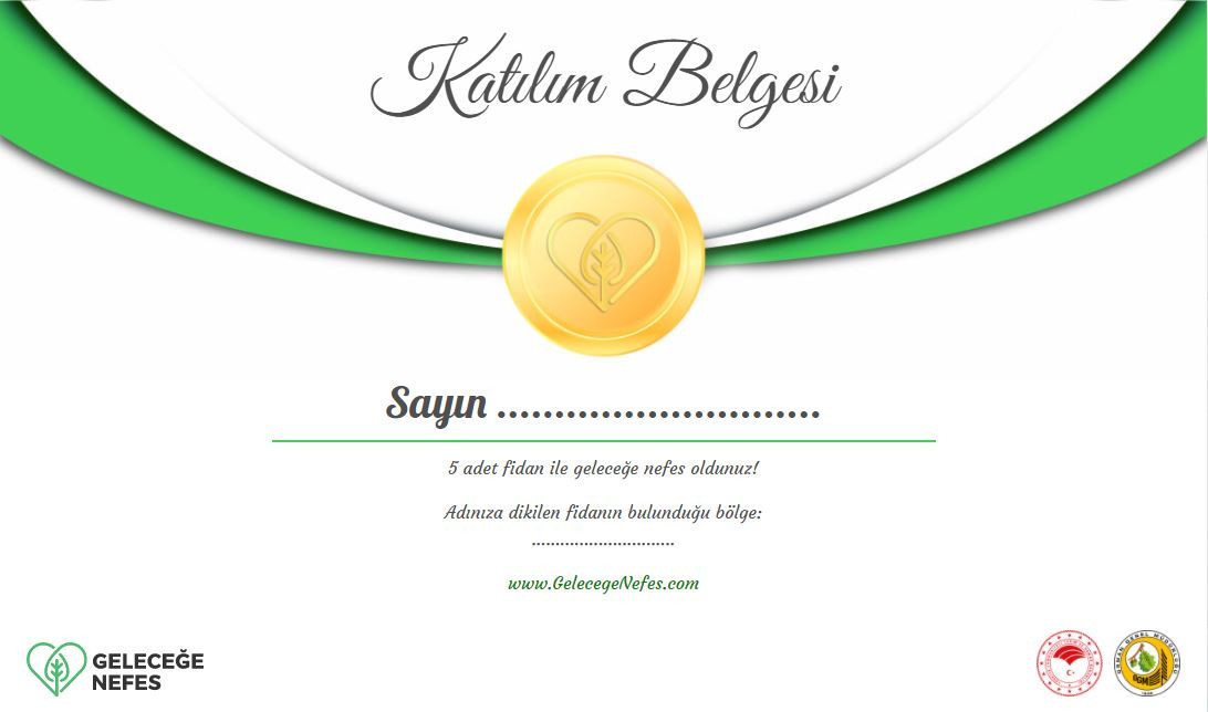 Geleceğe Nefes ağaç ve fidan dikme kampanya katılım belgesi nasıl alınır