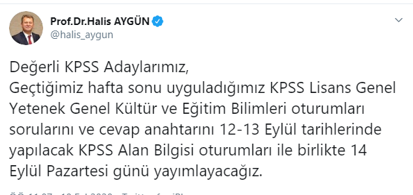 KPSS SORULARI VE CEVAPLARI NE ZAMAN AÇIKLANIR