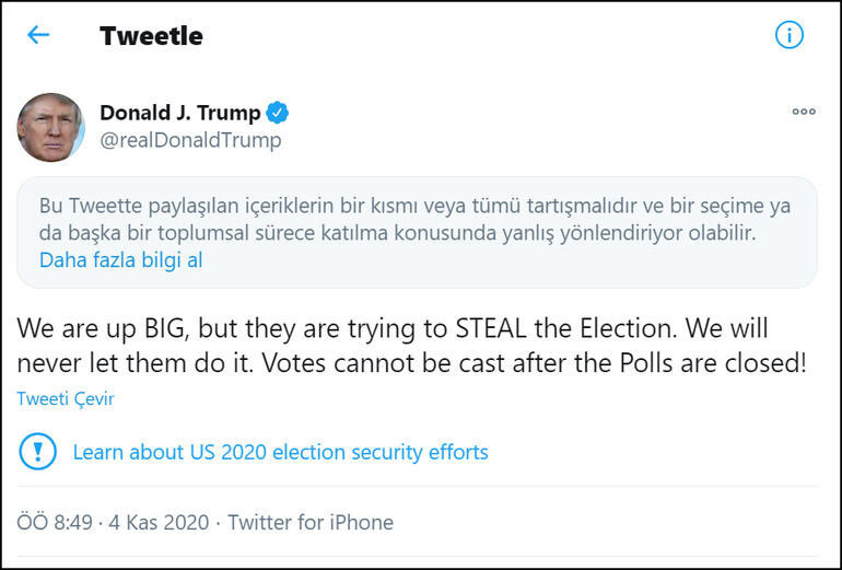 ABD Başkanlık seçim sonuçları son dakika kim önde Amerika Başkanı saat kaçta açıklanacak Trumptan şok sözler