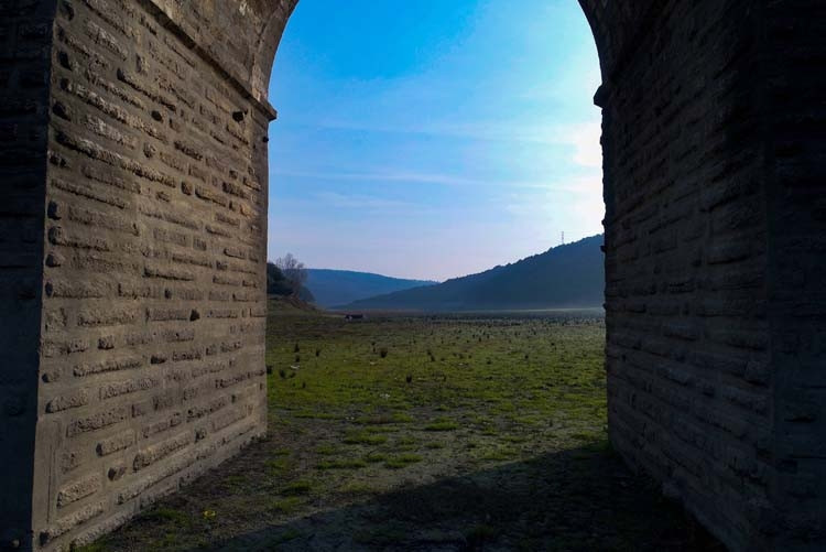 Alibeyköy Barajında korkutan görüntü