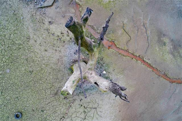 Sazlıdere Barajı’nda korkutan manzara