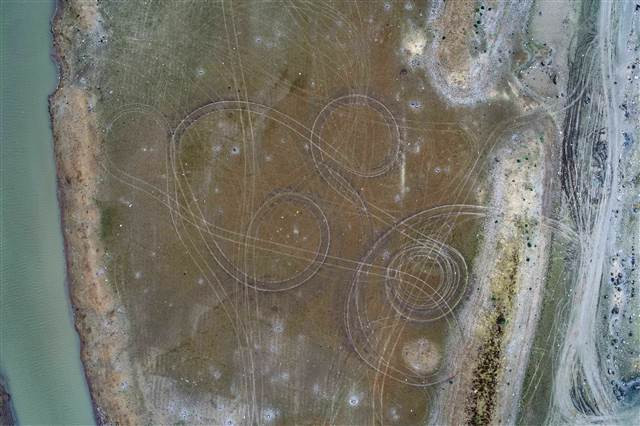 Sazlıdere Barajı’nda korkutan manzara