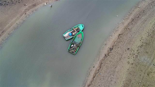 Sazlıdere Barajı’nda korkutan manzara