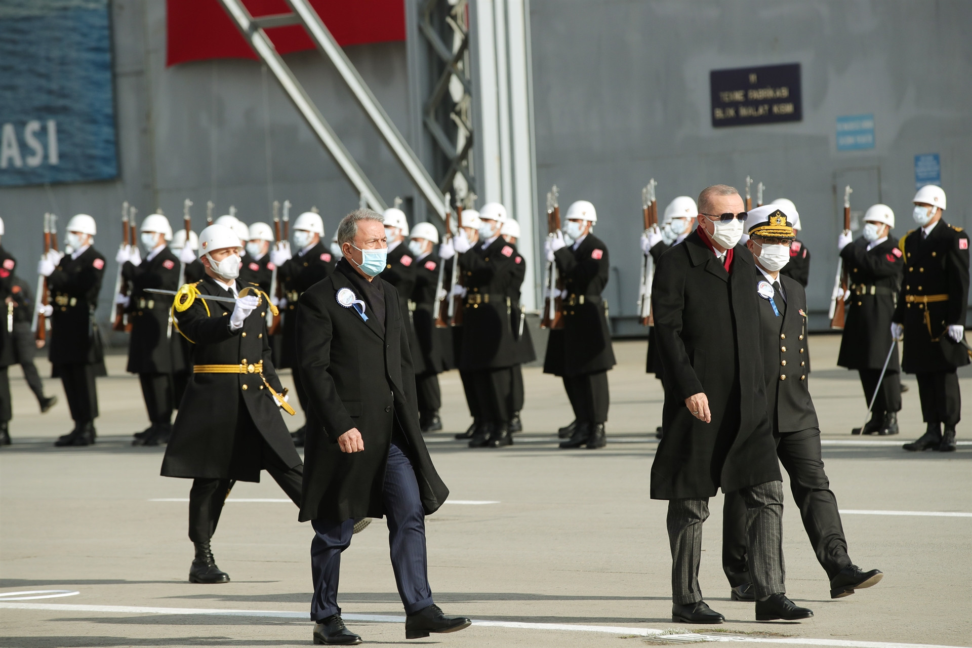 Cumhurbaşkanı Erdoğan, F-515 Fırkateyninin denize indiriliş törenine katıldı